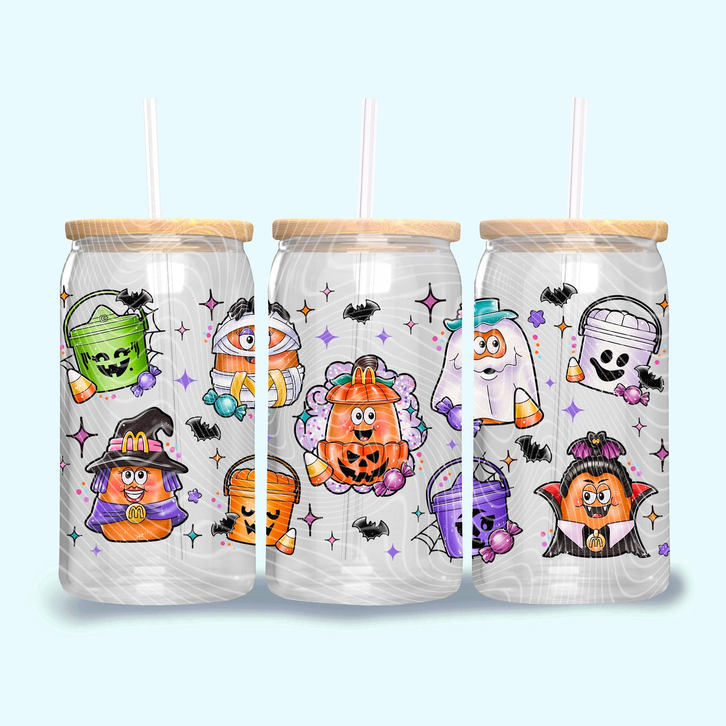 Halloween Nuggie and Bucket UV DTF Wrap