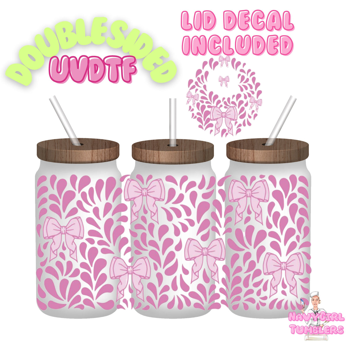 Pink Talavera UV DTF Wrap (Double Sided)