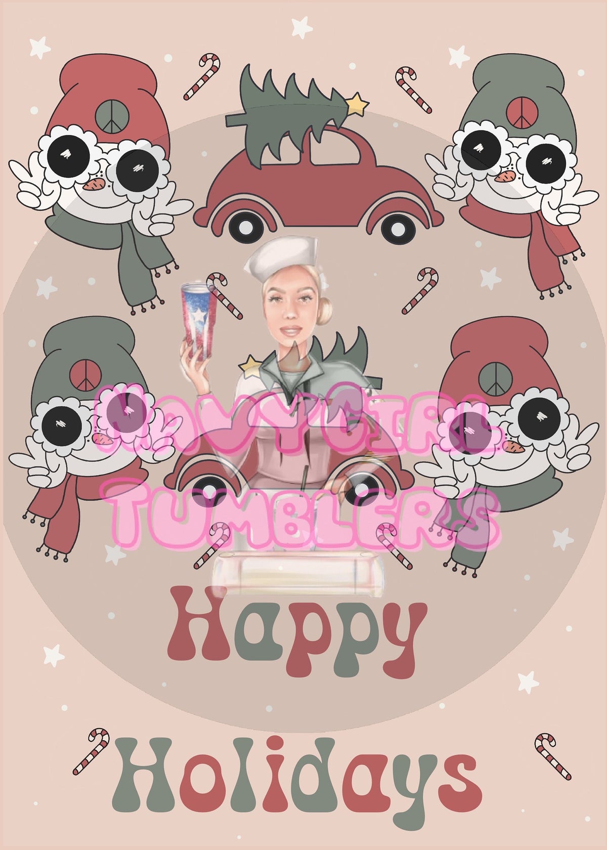 Happy Holiday Packaging Insert Cards