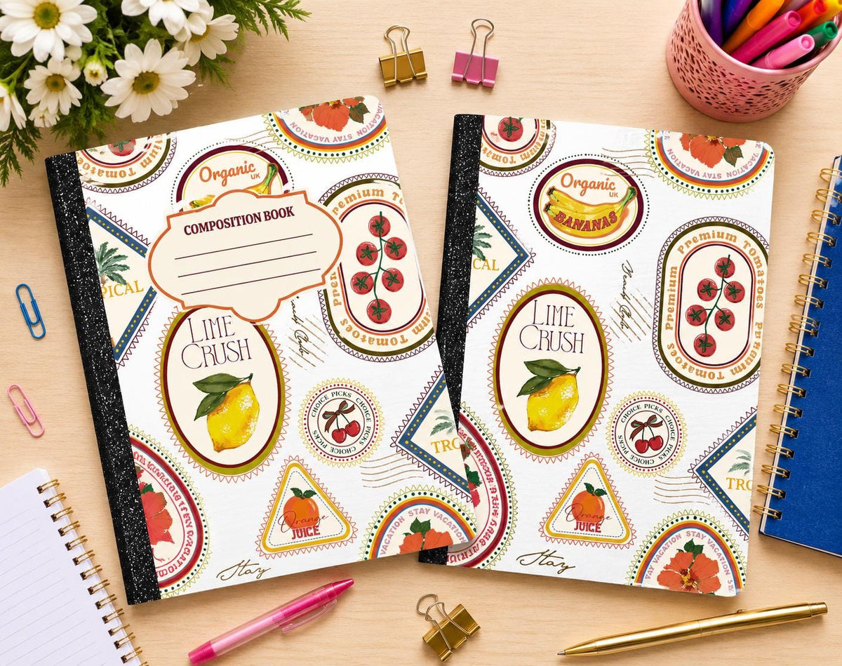 French Market - Composition Notebook Cover PNGs