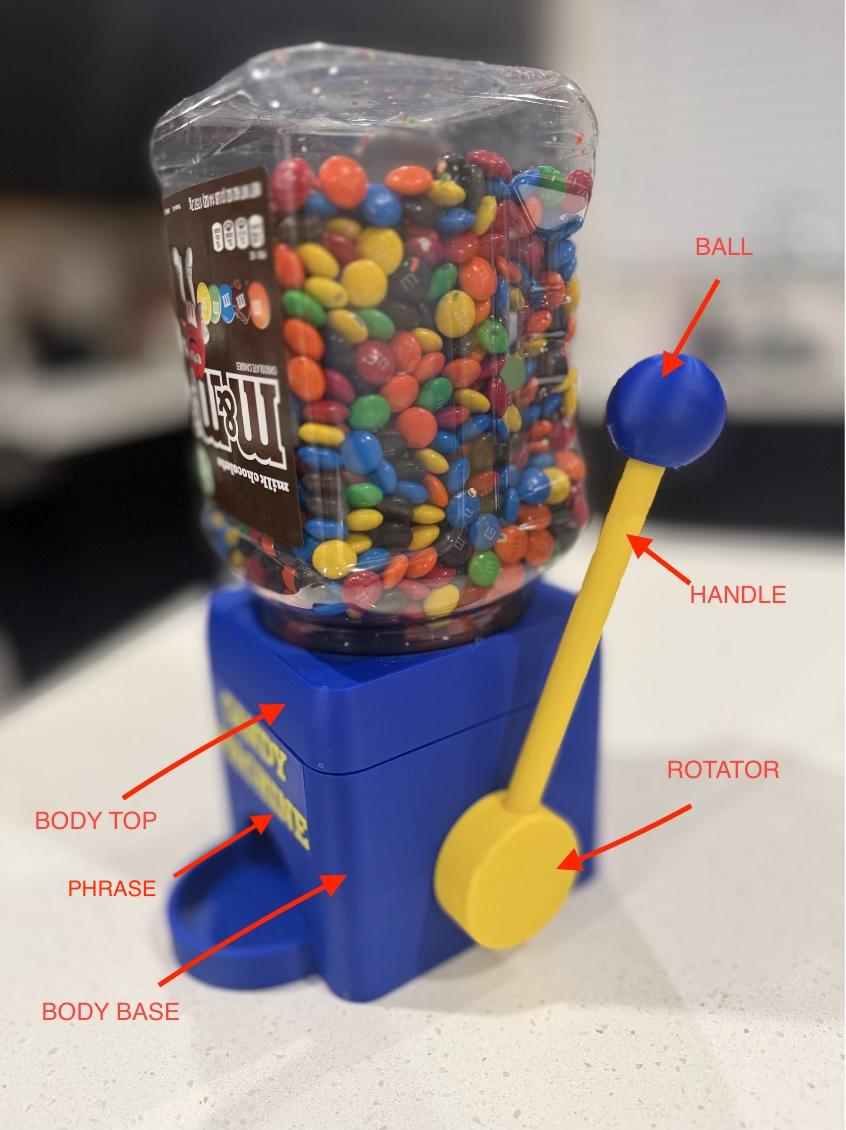 Candy Dispenser – 100% Customizable 3D Printed