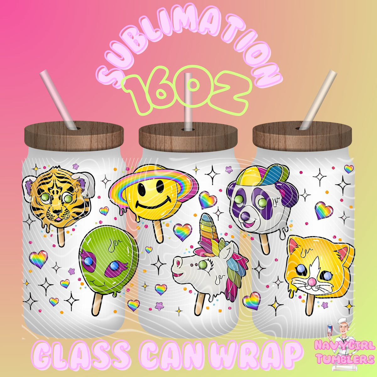 sublimation wrap for Libby’s 16oz glass beer can