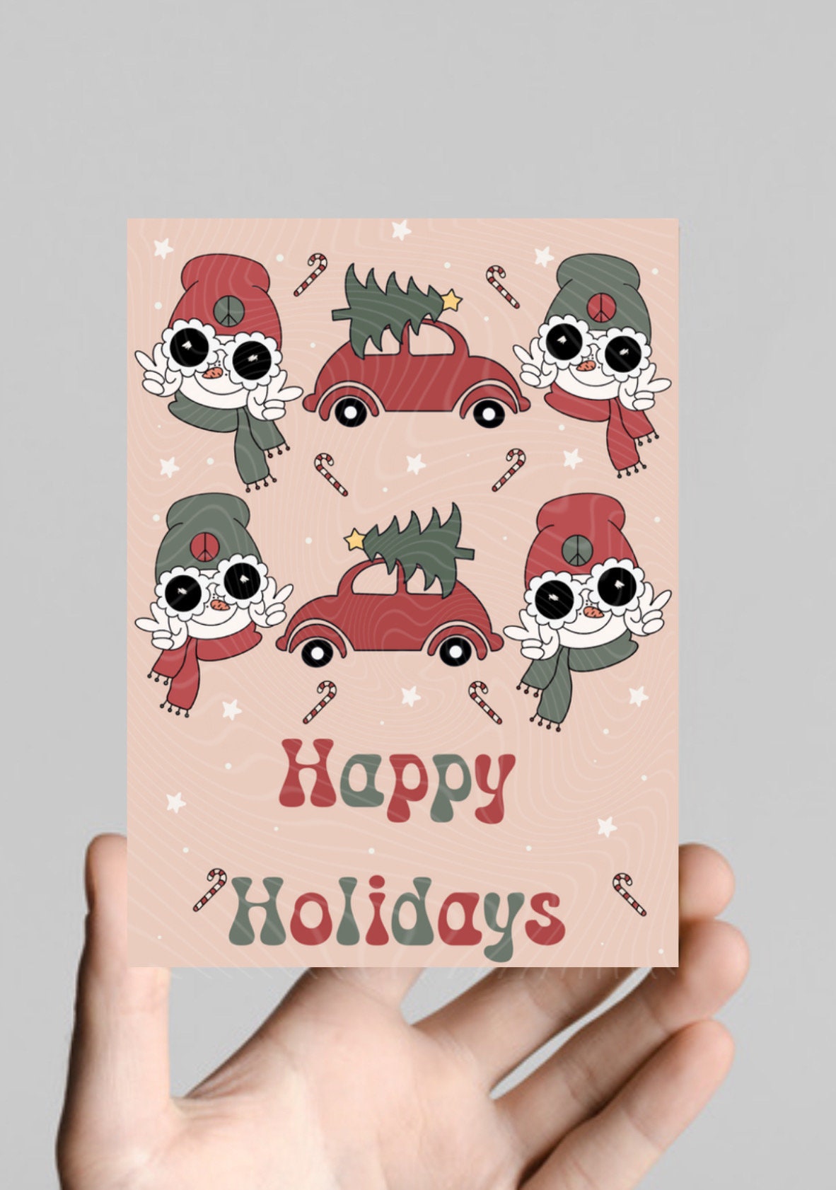 Happy Holiday Packaging Insert Cards