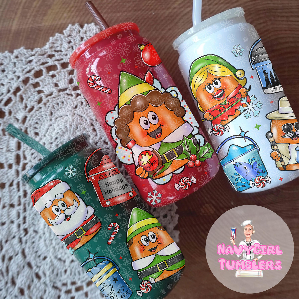 Elf Christmas Movie 16oz UV DTF Wrap (Double Sided)