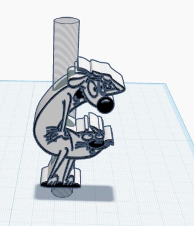 90s Cartoon Straw Topper Digital STL File
