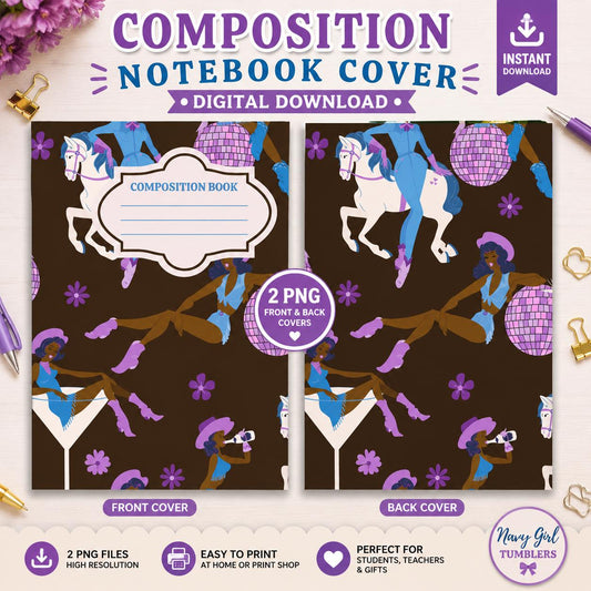 Rodeo Cowgirl - Composition Notebook Cover PNGs