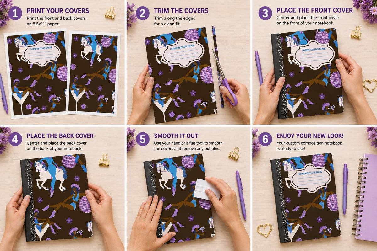 Rodeo Cowgirl - Composition Notebook Cover PNGs