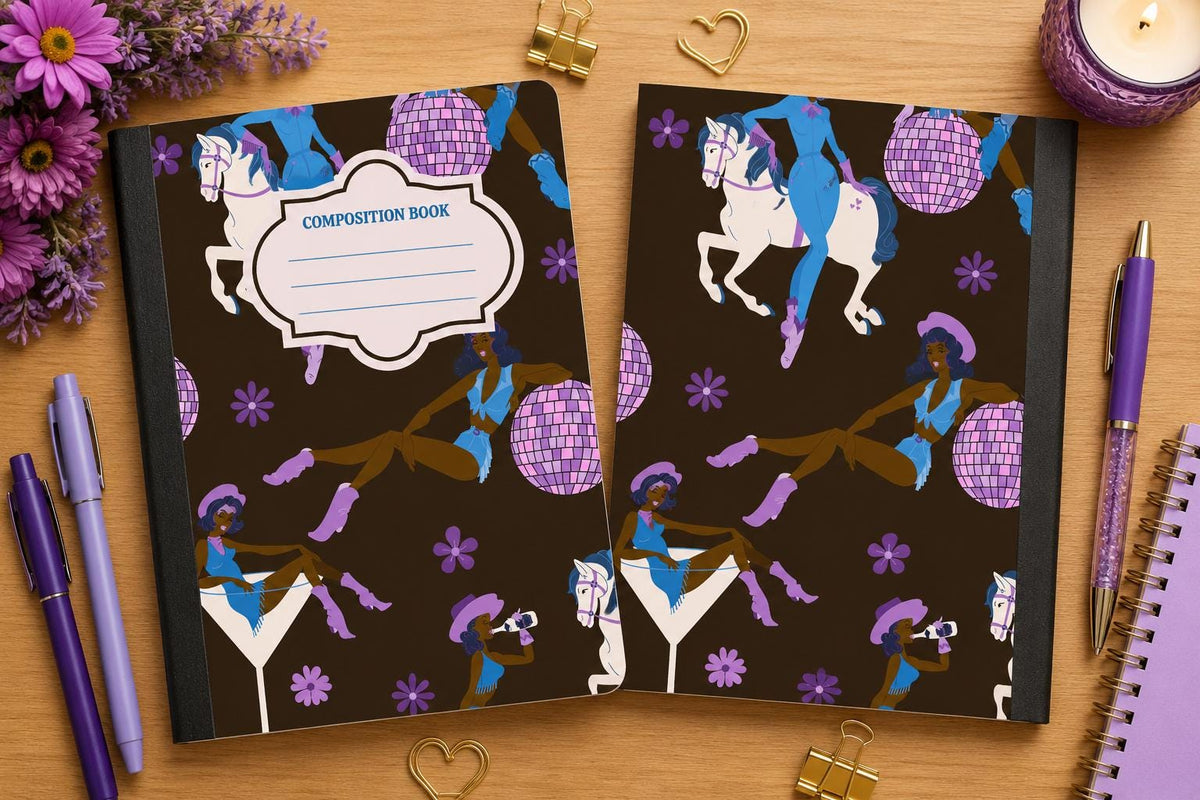 Rodeo Cowgirl - Composition Notebook Cover PNGs