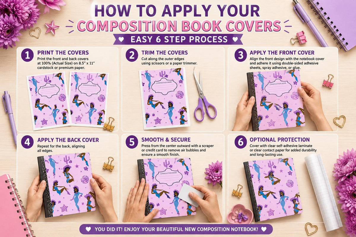 Cowgirl Pinup1 - Composition Notebook Cover PNGs