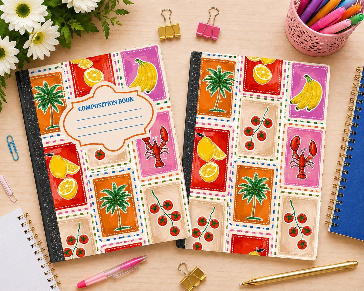 Contemporary Mediterranean - Composition Notebook Cover PNGs
