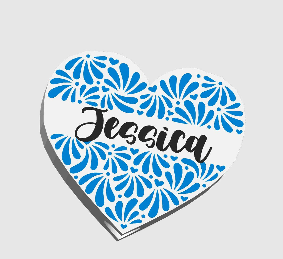 Talavera Heart Straw Topper Digital STL File