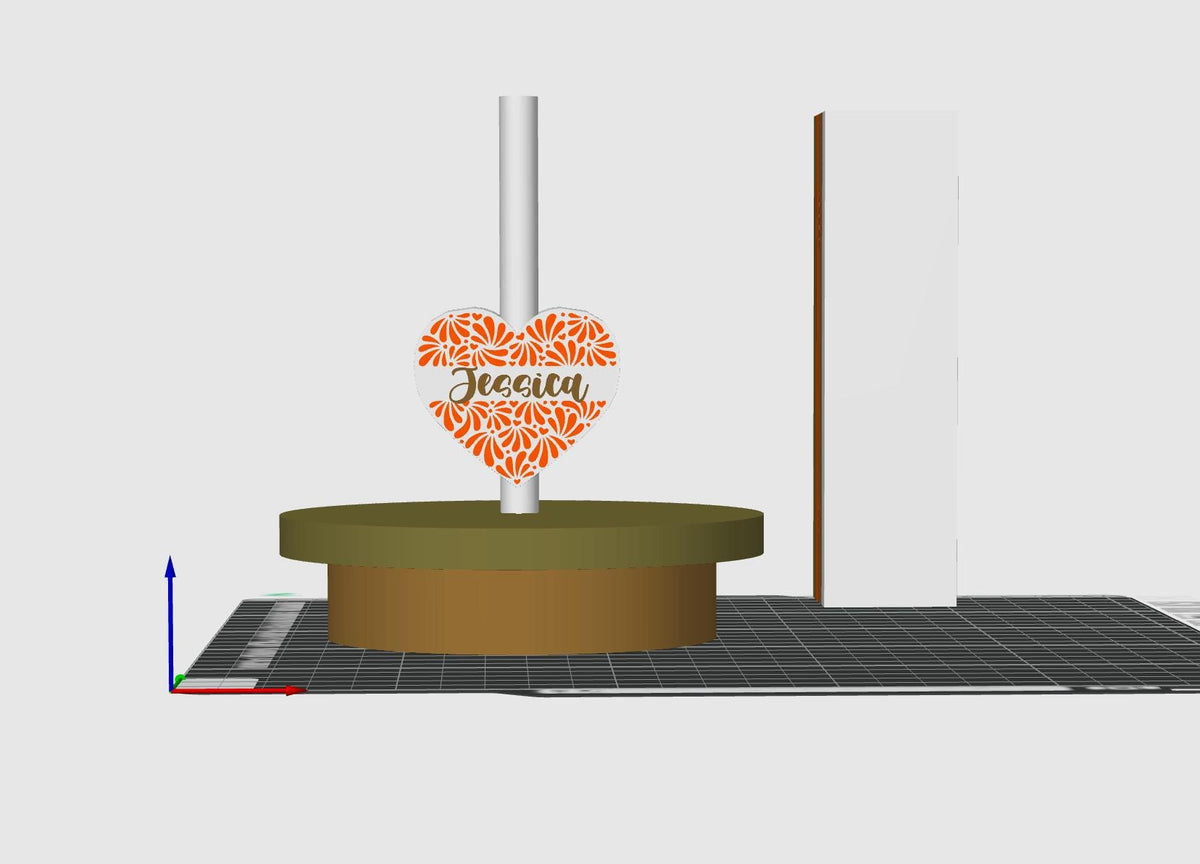 Talavera Heart Straw Topper Digital STL File