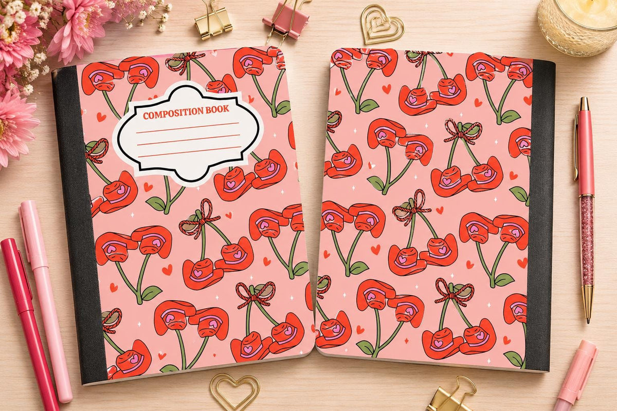 Cowgirl Cherries - Composition Notebook Cover PNGs