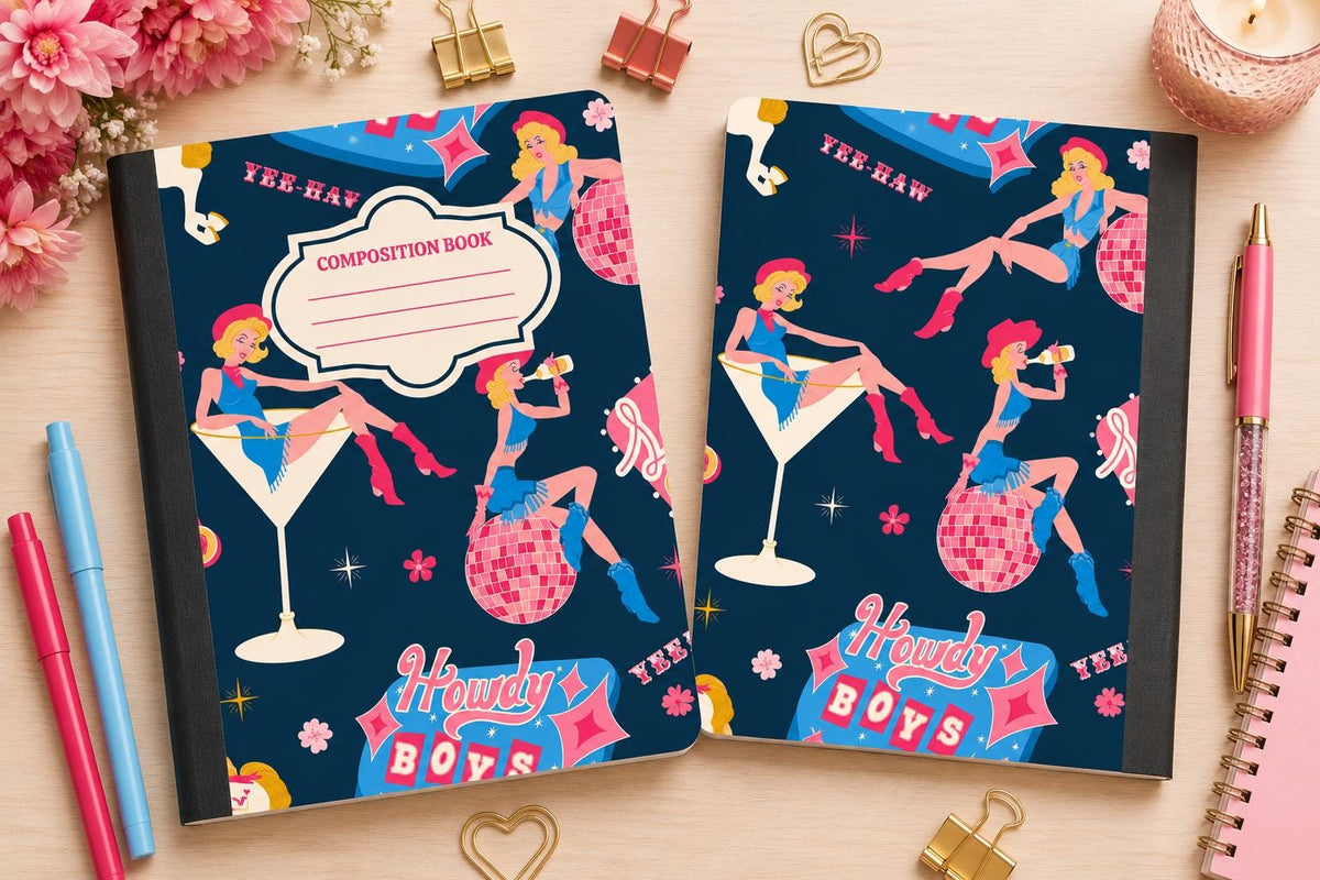 Cowgirl Martini - Composition Notebook Cover PNGs