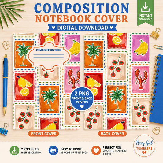 Contemporary Mediterranean - Composition Notebook Cover PNGs