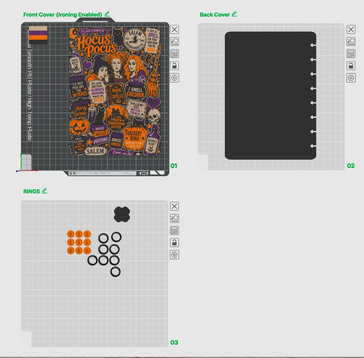 A5 Hocus Pocus Notebook Cover Set Digital Download
