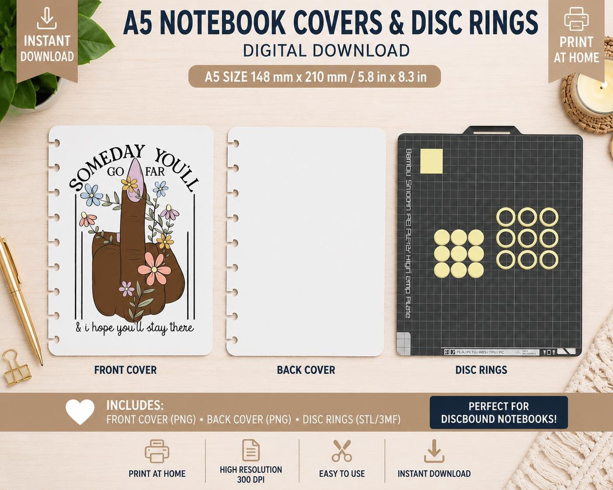 A5 Someday Notebook Cover Set Digital Download
