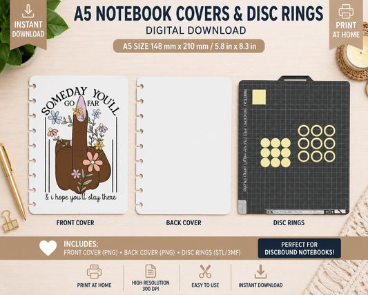 A5 Someday Notebook Cover Set Digital Download