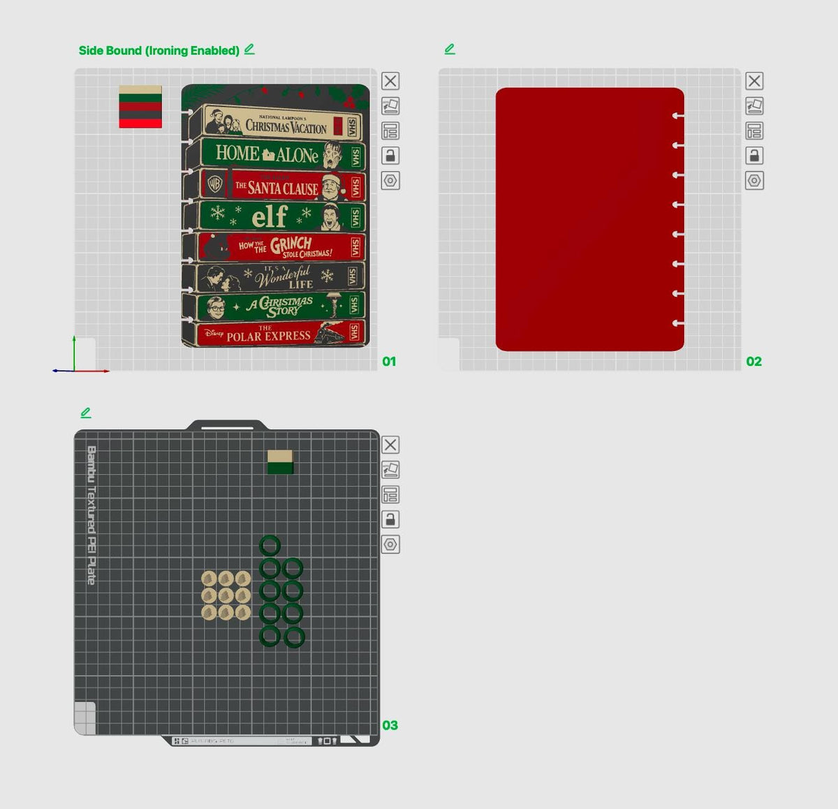 A5 Christmas VHs Notebook Cover Set Digital Download