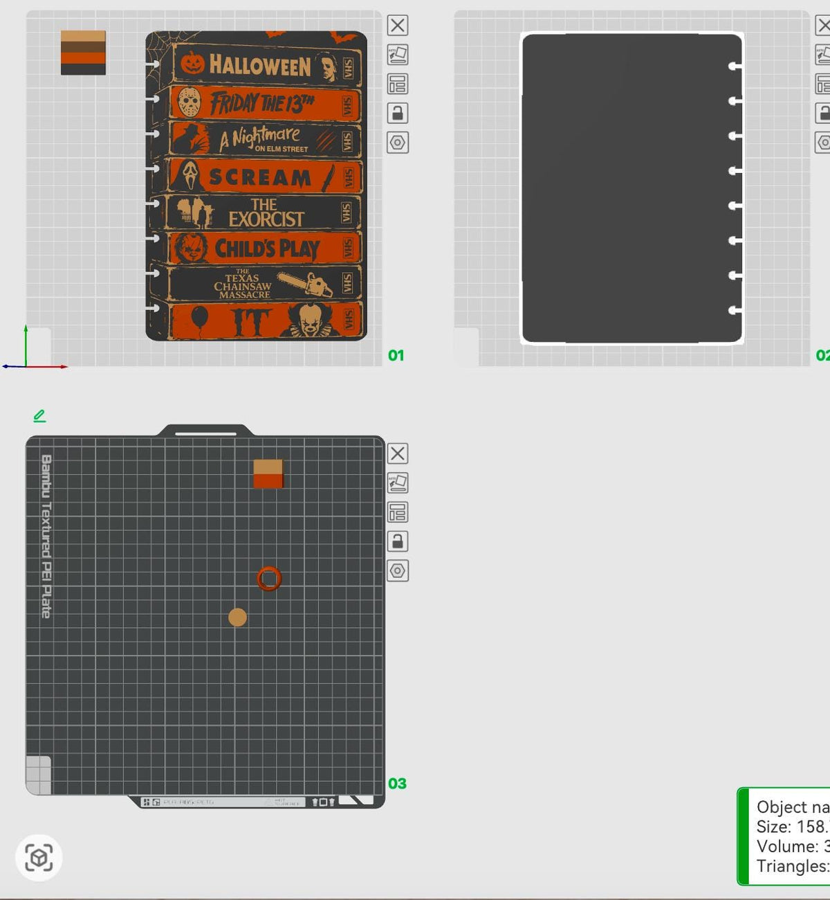 A5 Halloween VHS Notebook Cover Set Digital Download