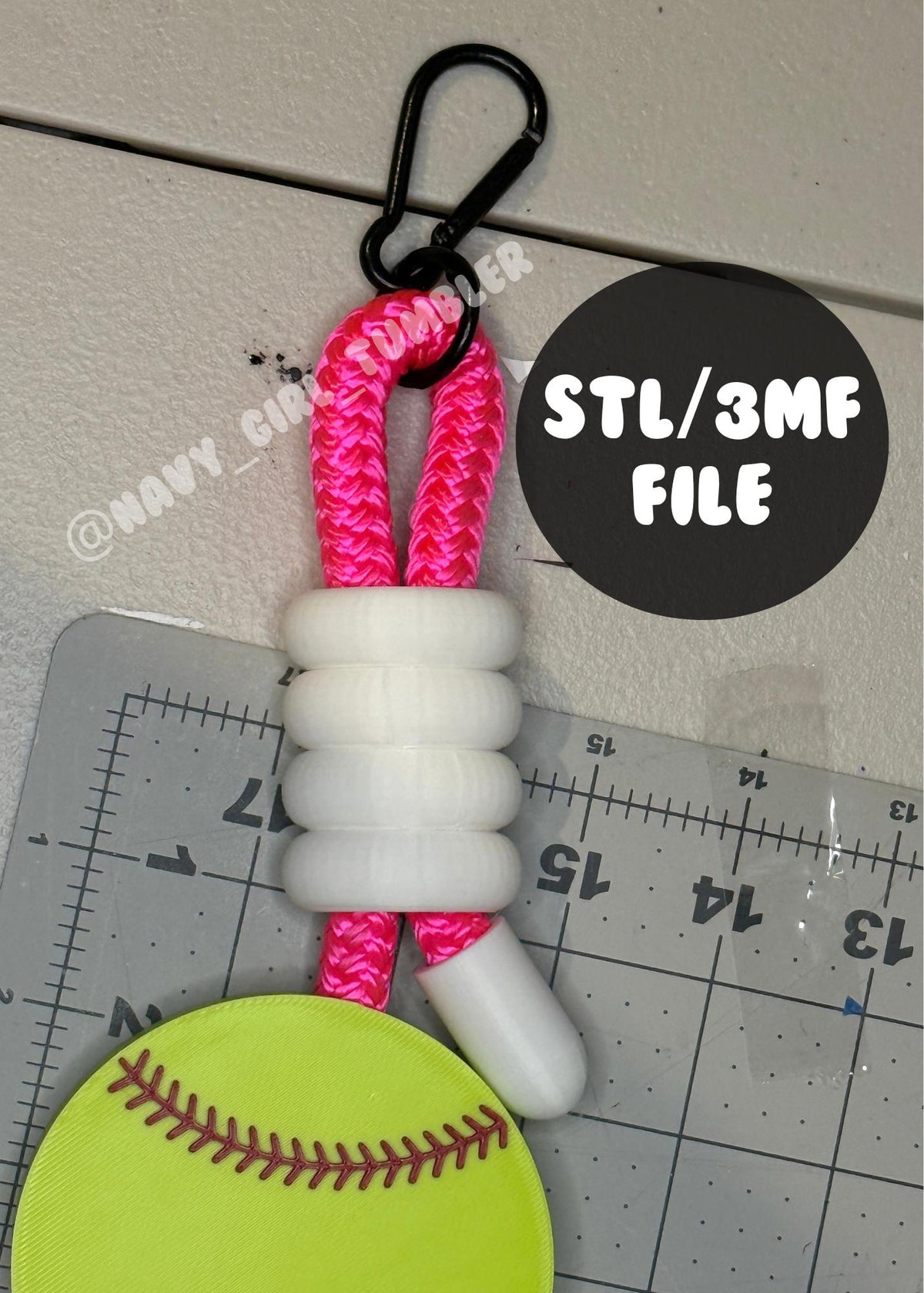3D STL Printable Rope End Caps for Chair Charms (10mm Rope)