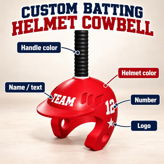 3D STL File BASEBALL HELMET Custom Cowbell
