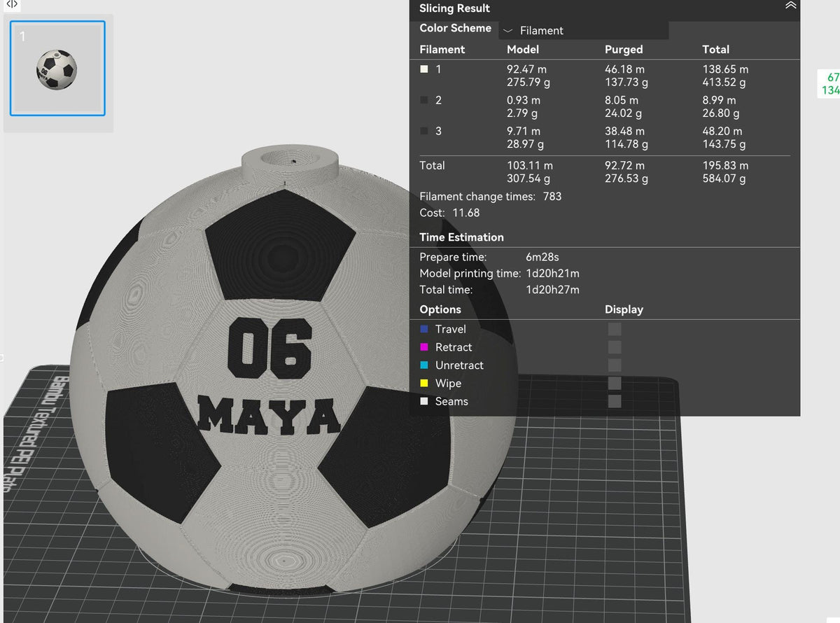 3D STL File SOCCER Custom Cowbell
