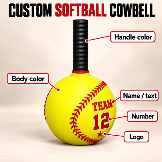 3D STL File SOFTBALL Custom Cowbell