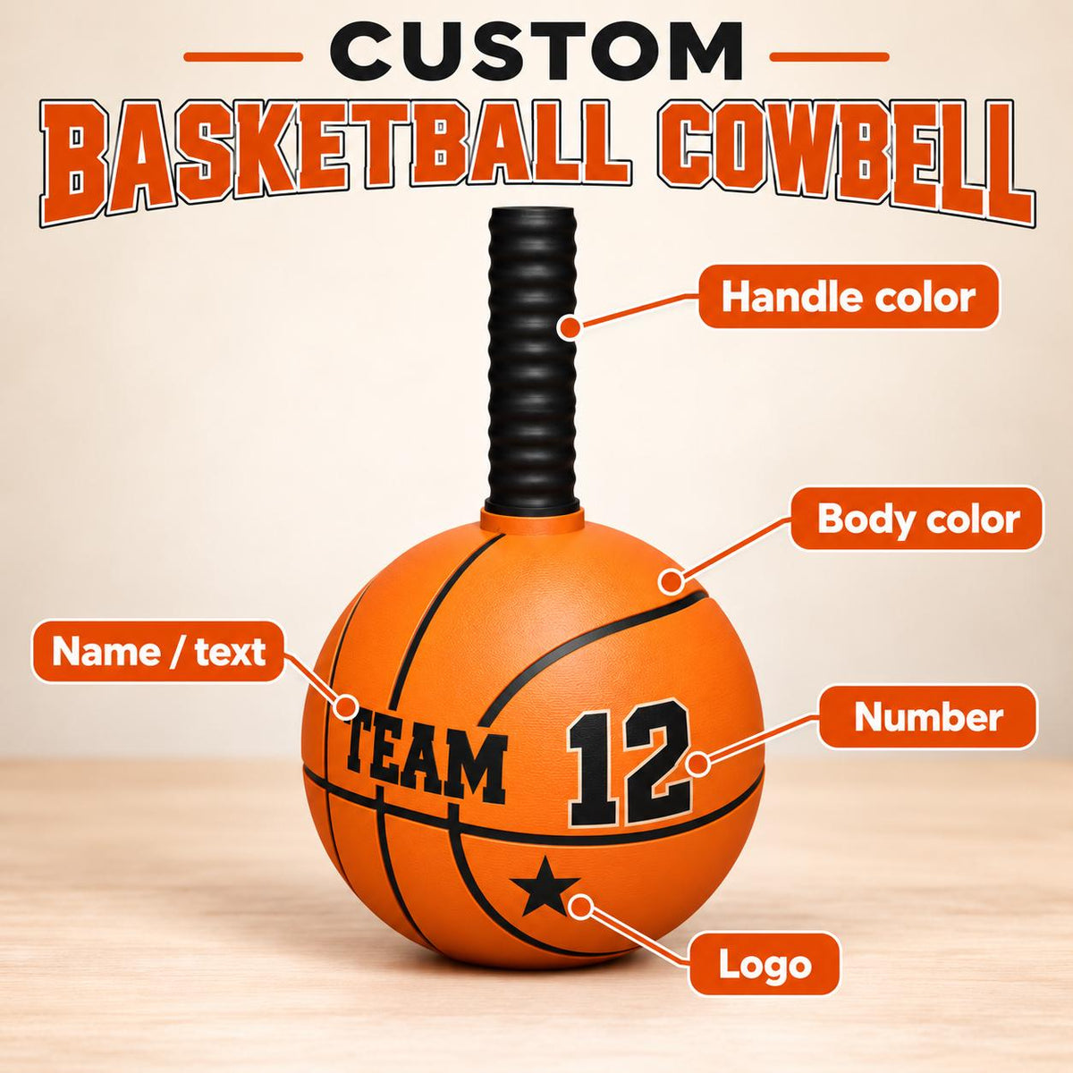 3D STL File SOFTBALL Custom Cowbell