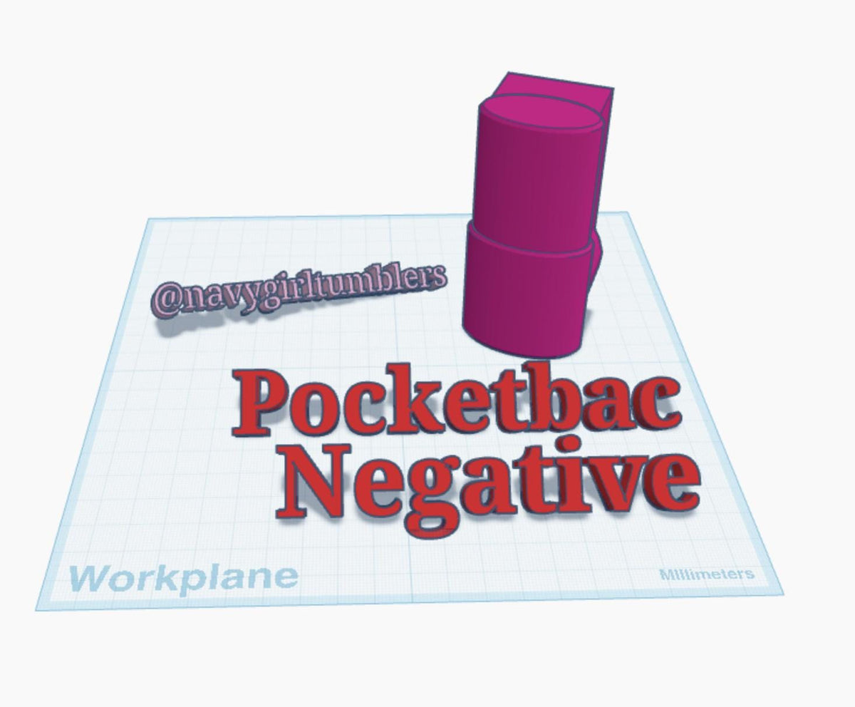 PocketBac Negative STL: 3D Printing File + Tutorial for Custom Sanitizer Holders